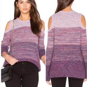 Rebecca Minkoff Pink and Purple Crew Neck Sweater
